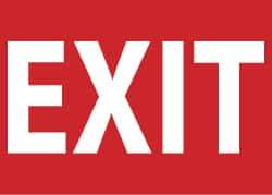 NMC - Exit, Pressure Sensitive Vinyl Exit Sign - 14" Wide x 10" High - USA Tool & Supply
