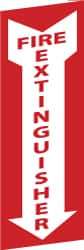 NMC - Fire Extinguisher, Plastic Fire Sign - 4" Wide x 12" High - USA Tool & Supply