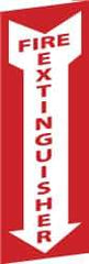 NMC - Fire Extinguisher, Plastic Fire Sign - 4" Wide x 12" High - USA Tool & Supply