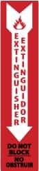 NMC - Extinguisher, Plastic Fire Sign - 4" Wide x 18" High, English/Spanish - USA Tool & Supply