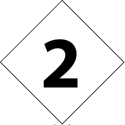 NMC - Hazardous Materials Label - Legend: Number, English, Black & White, 3-3/4" Long x 3-3/4" High, Sign Muscle Finish - USA Tool & Supply