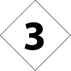 NMC - Hazardous Materials Label - Legend: Number, English, Black & White, 3-3/4" Long x 3-3/4" High, Sign Muscle Finish - USA Tool & Supply