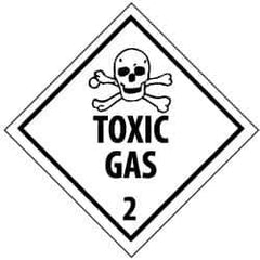 NMC - Toxic Gas DOT Shipping Label - 4" High x 4" Wide - USA Tool & Supply