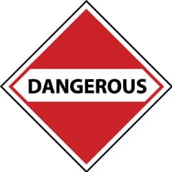 NMC - Dangerous DOT Shipping Label - 4" High x 4" Wide - USA Tool & Supply