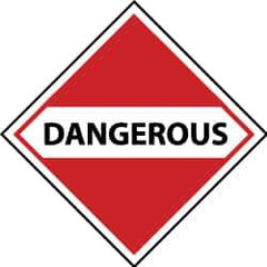 NMC - Dangerous DOT Shipping Label - 4" High x 4" Wide - USA Tool & Supply