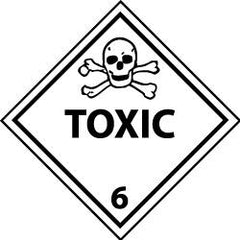 NMC - Toxic DOT Shipping Label - 4" High x 4" Wide - USA Tool & Supply