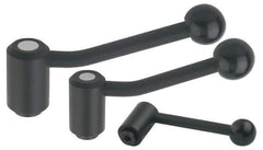 KIPP - M12 x 1.75, 1.1" Hub Diam, Steel Heavy Duty Adjustable Tension Lever with Internal Thread - 4.37" OAL, 1.65" High, 0.67" Hole Depth - USA Tool & Supply