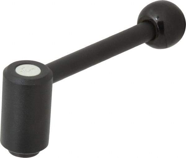 KIPP - 5/16-18, 0.94" Hub Diam, Steel Heavy Duty Adjustable Tension Lever with Internal Thread - 3.62" OAL, 1.46" High, 0.55" Hole Depth - USA Tool & Supply