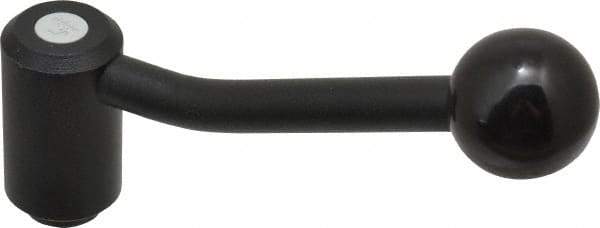KIPP - M12 x 1.75, 1.1" Hub Diam, Steel Heavy Duty Adjustable Tension Lever with Internal Thread - 4.17" OAL, 2.7" High, 0.67" Hole Depth - USA Tool & Supply