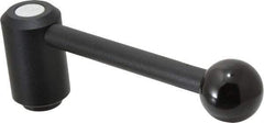 KIPP - 1/2-13, 1.3" Hub Diam, Steel Heavy Duty Adjustable Tension Lever with Internal Thread - 5.3" OAL, 1.85" High, 0.91" Hole Depth - USA Tool & Supply