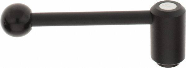 KIPP - 5/8-11, 1.3" Hub Diam, Steel Heavy Duty Adjustable Tension Lever with Internal Thread - 5.3" OAL, 1.85" High, 0.91" Hole Depth - USA Tool & Supply