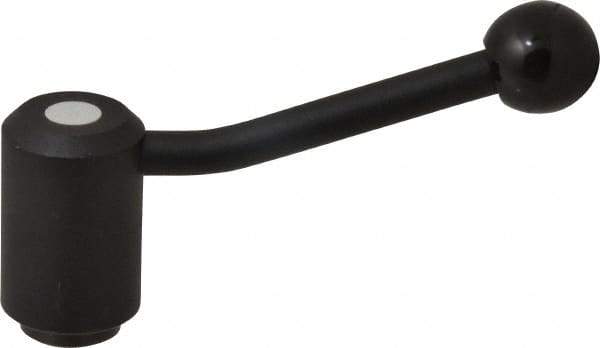 KIPP - 5/8-11, 1.61" Hub Diam, Steel Heavy Duty Adjustable Tension Lever with Internal Thread - 5.06" OAL, 3.52" High, 1.06" Hole Depth - USA Tool & Supply