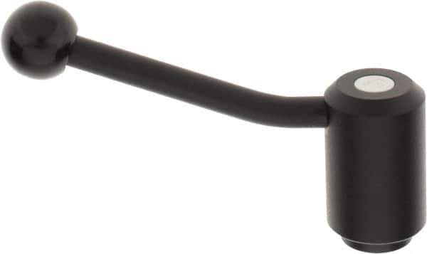 KIPP - M24 x 3.0, 1.61" Hub Diam, Steel Heavy Duty Adjustable Tension Lever with Internal Thread - 5.06" OAL, 1.85" High, 1.06" Hole Depth - USA Tool & Supply