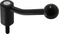 KIPP - 5/16-18, 0.94" Hub Diam, Steel Threaded Stud Adjustable Tension Lever with 20° Handle - 0.78" Stud Length, 3.46" OAL, 2.3" High - USA Tool & Supply