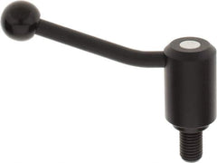 KIPP - 3/4-10, 1.61" Hub Diam, Steel Threaded Stud Adjustable Tension Lever with 20° Handle - 1.18" Stud Length, 5.06" OAL, 3.52" High - USA Tool & Supply