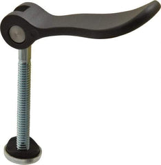 KIPP - 1/4-20, 0.59" Hub Diam, Black Powder Coat Cast Aluminum Adjustable Clamping Handle - 1.96" Stud Length - USA Tool & Supply