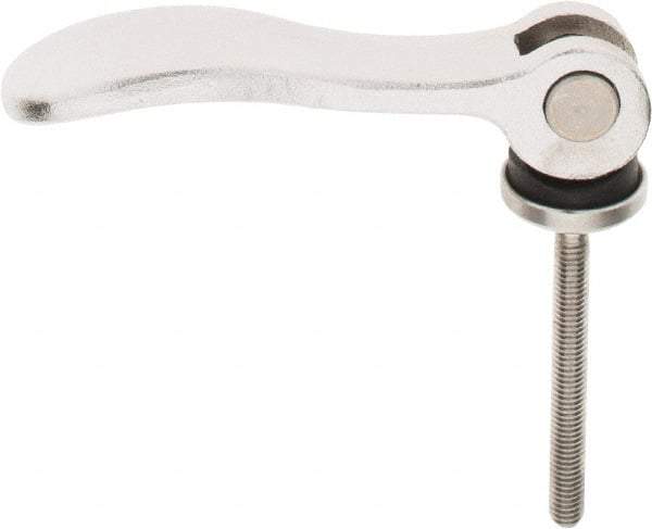 KIPP - #10-32, 0.59" Hub Diam, Stainless Steel Adjustable Clamping Handle - 1.57" Stud Length - USA Tool & Supply