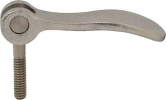 KIPP - 1/4-20, 0.59" Hub Diam, Stainless Steel Adjustable Clamping Handle - 0.78" Stud Length - USA Tool & Supply