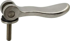 KIPP - 5/16-18, 1.06" Hub Diam, Stainless Steel Adjustable Clamping Handle - 1.18" Stud Length - USA Tool & Supply
