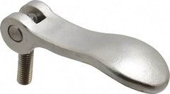 KIPP - 3/8-16, 1.06" Hub Diam, Stainless Steel Adjustable Clamping Handle - 0.99" Stud Length - USA Tool & Supply