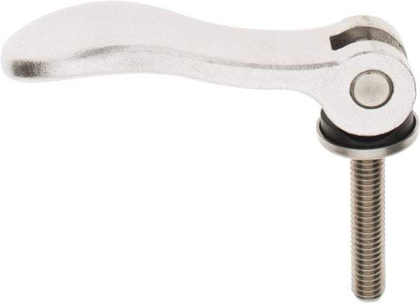 KIPP - 3/8-16, 1.06" Hub Diam, Stainless Steel Adjustable Clamping Handle - 1.96" Stud Length - USA Tool & Supply