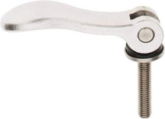 KIPP - 3/8-16, 1.06" Hub Diam, Stainless Steel Adjustable Clamping Handle - 1.96" Stud Length - USA Tool & Supply