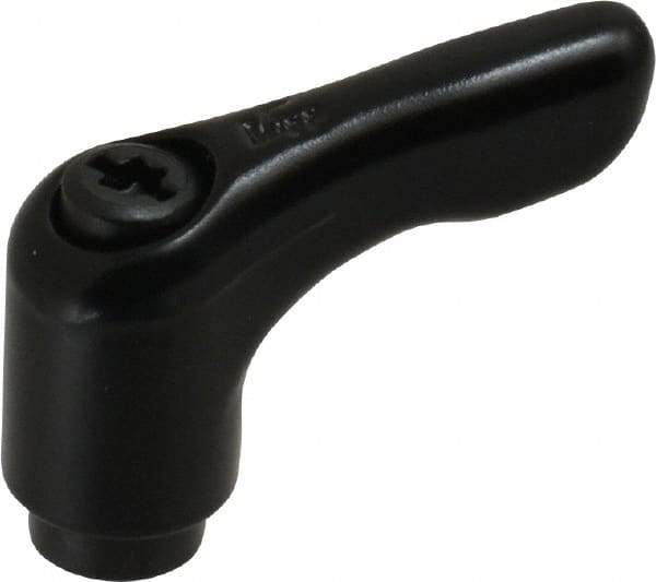 KIPP - #10-32, 0.51" Hub Diam, Zinc Die Cast (Steel Components) Tapped Insert Adjustable Clamping Handle - 1.85" OAL, 1.22" High, 0.35" Hole Depth - USA Tool & Supply