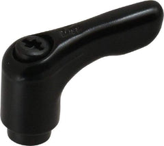 KIPP - #10-32, 0.51" Hub Diam, Zinc Die Cast (Steel Components) Tapped Insert Adjustable Clamping Handle - 1.85" OAL, 1.22" High, 0.35" Hole Depth - USA Tool & Supply