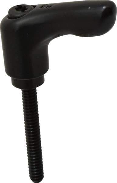 KIPP - #10-24, 0.55" Hub Diam, Zinc Die Cast (Steel Components) Threaded Stud Adjustable Clamping Handle - 1.38" Stud Length, 1.85" OAL, 1.22" High - USA Tool & Supply