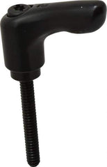 KIPP - #10-24, 0.55" Hub Diam, Zinc Die Cast (Steel Components) Threaded Stud Adjustable Clamping Handle - 1.38" Stud Length, 1.85" OAL, 1.22" High - USA Tool & Supply