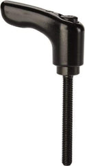 KIPP - #10-32, 0.55" Hub Diam, Zinc Die Cast (Steel Components) Threaded Stud Adjustable Clamping Handle - 1.57" Stud Length, 1.85" OAL, 1.22" High - USA Tool & Supply