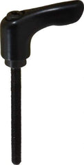 KIPP - #10-32, 0.55" Hub Diam, Zinc Die Cast (Steel Components) Threaded Stud Adjustable Clamping Handle - 1.97" Stud Length, 1.85" OAL, 1.22" High - USA Tool & Supply