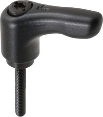 KIPP - M4 x 0.7, 13mm Hub Diam, Zinc Die Cast (Steel Components) Threaded Stud Adjustable Clamping Handle - 25mm Stud Length, 47mm OAL, 31mm High - USA Tool & Supply