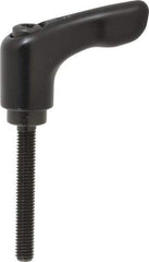 KIPP - M5 x 0.8, 13mm Hub Diam, Zinc Die Cast (Steel Components) Threaded Stud Adjustable Clamping Handle - 35mm Stud Length, 47mm OAL, 31mm High - USA Tool & Supply