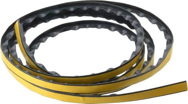 Pemko - 7' Long x 7/16" Wide, Adhesive Astragal/Meeting Stile Seals Weatherstripping - 1-3/4" Door Thickness, Silicone, Dark Brown Finish - USA Tool & Supply