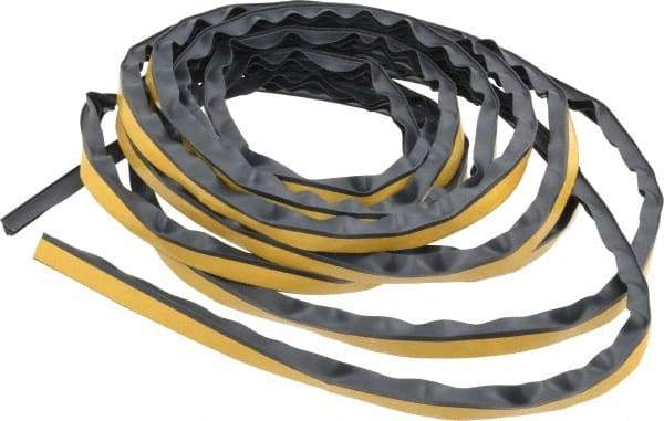 Pemko - 17' Long x 1/2" Wide, Adhesive Perimeter Gasketing Weatherstripping - 1-3/4" Door Thickness, Silicone, Dark Brown Finish - USA Tool & Supply