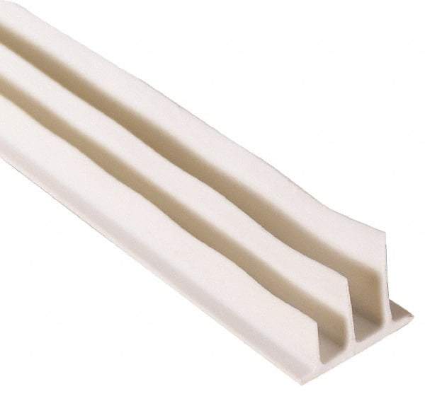 Pemko - 20' Long x 1/2" Wide, Adhesive Perimeter Gasketing Weatherstripping - 1-3/4" Door Thickness, Silicone, White Finish - USA Tool & Supply