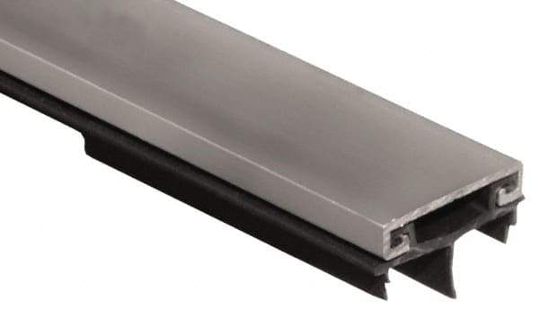 Pemko - Door Bottom Shoe Sweeps & Seal - Vinyl, 11/16" High, Mill Finish Aluminum Coated - USA Tool & Supply
