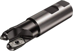 Sandvik Coromant - 1" Cut Diam, 12mm Max Depth of Cut, 1" Shank Diam, 4" OAL, Indexable Square Shoulder End Mill - Multiple Insert Styles, Weldon Shank, 90° Lead Angle, Through Coolant, Series CoroMill 790 - USA Tool & Supply