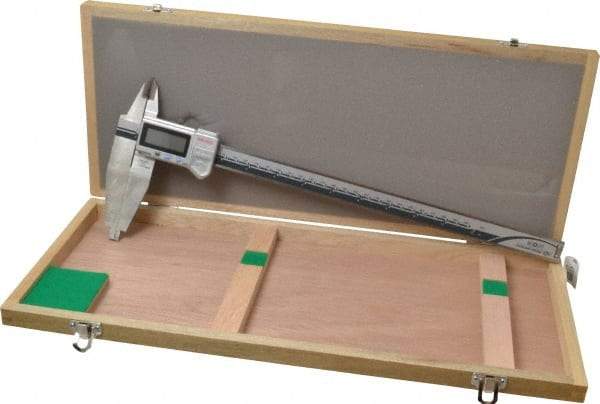 Mitutoyo - 0 to 300mm Range, 0.01mm Resolution, IP67 Electronic Caliper - Stainless Steel with 90mm Stainless Steel Jaws, 0.03mm Accuracy, SPC Output - USA Tool & Supply