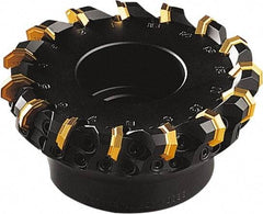 Seco - 92mm Cut Diam, 27mm Arbor Hole, 5mm Max Depth of Cut, 43° Indexable Chamfer & Angle Face Mill - 9 Inserts, OF.. 0704 Insert, Right Hand Cut, 9 Flutes, Series OctoMill - USA Tool & Supply