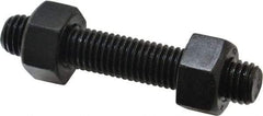 Value Collection - 5/8-11, 3-1/2" Long, Uncoated, Steel, Fully Threaded Stud with Nut - Grade B7, 5/8" Screw, 7B Class of Fit - USA Tool & Supply