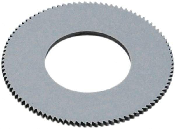 Made in USA - 1-1/2" Diam x 0.02" Blade Thickness, 1/2" Arbor Hole Diam, 130 Teeth, Solid Carbide, Jeweler's Saw - Uncoated - USA Tool & Supply