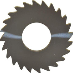 Made in USA - 1-1/4" Diam x 1/8" Blade Thickness x 1/2" Arbor Hole Diam, 24 Tooth Slitting and Slotting Saw - Arbor Connection, Right Hand, Uncoated, Solid Carbide, Concave Ground - USA Tool & Supply