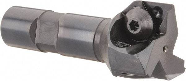 Value Collection - 1-1/2" Cut Diam, 0.656" Max Depth of Cut, 3/4" Shank Diam, 3-1/4" OAL, Indexable Square Shoulder End Mill - TPC 32..., TPG 32., TPU 32. Inserts, Weldon Shank - USA Tool & Supply