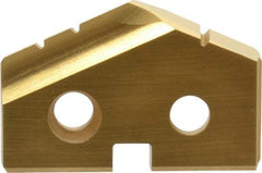 Allied Machine and Engineering - 55/64" Diam x 5/32" Thick, Seat Code 1, 132° Included Angle Spade Drill Insert - TiN Coated, Cobalt, Grade Super Cobalt, Series T-A - USA Tool & Supply