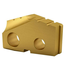 Allied Machine and Engineering - 12.5mm Diam x 3/32" Thick, Seat Code Z, 132° Included Angle Spade Drill Insert - TiN Coated, Cobalt, Series T-A - USA Tool & Supply