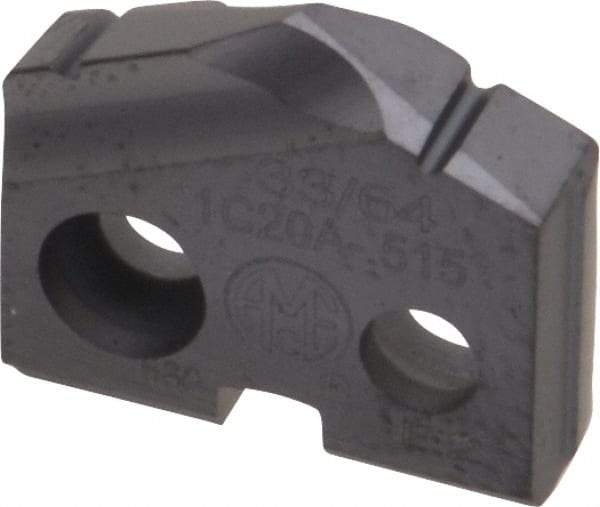 Allied Machine and Engineering - 33/64" Diam x 1/8" Thick, Seat Code 0, 132° Included Angle Spade Drill Insert - TiAlN Coated, Carbide, Grade K20, Series T-A - USA Tool & Supply