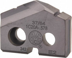 Allied Machine and Engineering - 37/64" Diam x 1/8" Thick, Seat Code 0, 132° Included Angle Spade Drill Insert - TiAlN Coated, Carbide, Grade K20, Series T-A - USA Tool & Supply