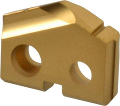 Allied Machine and Engineering - 35/64" Diam x 1/8" Thick, Seat Code 0, 132° Included Angle Spade Drill Insert - TiN Coated, Carbide, Grade K20, Series T-A - USA Tool & Supply